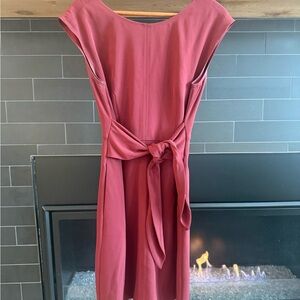 LOFT Backless Wine Dress